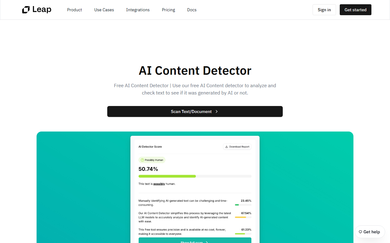 Leap AI screenshot
