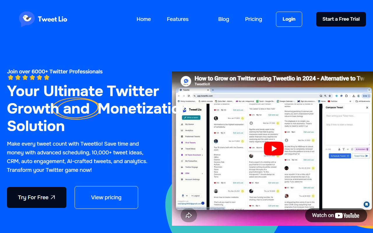 Tweetlio screenshot