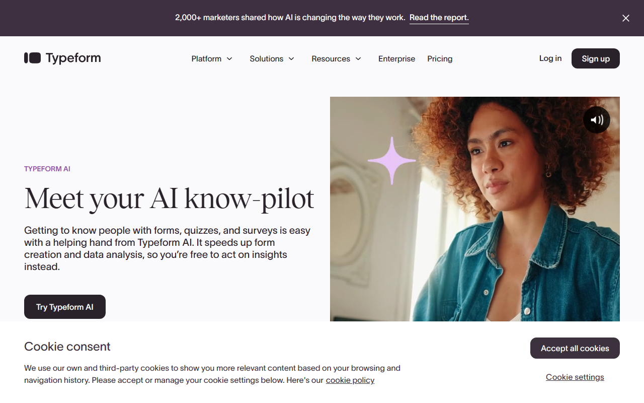 Typeform screenshot