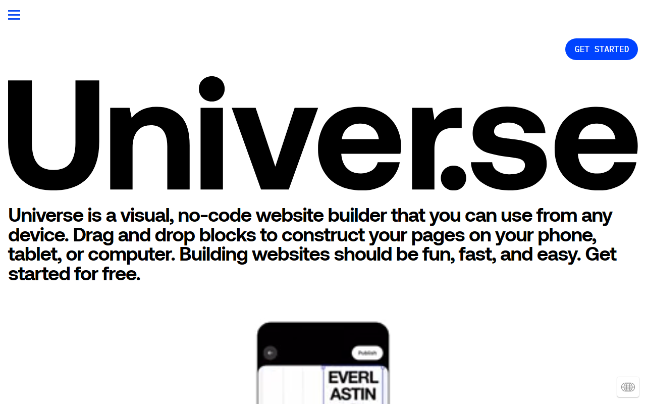 Universe screenshot