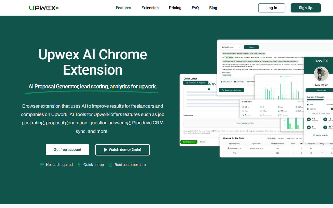 Upwex screenshot