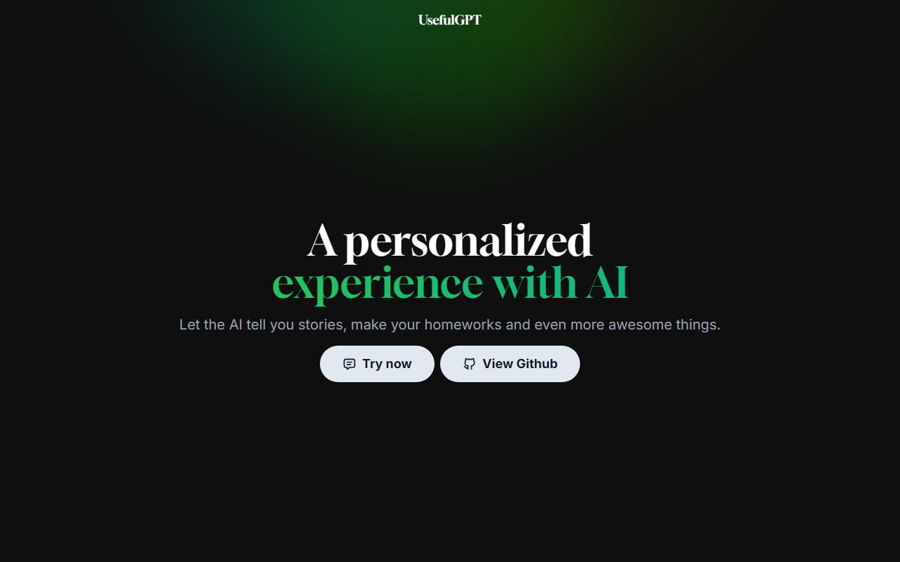 UsefulGPT screenshot