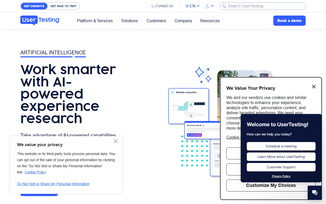 UserTesting screenshot
