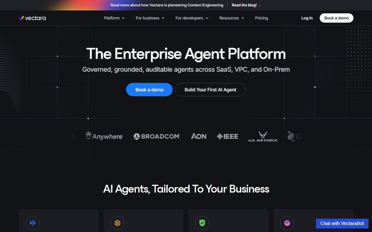 Vectara screenshot