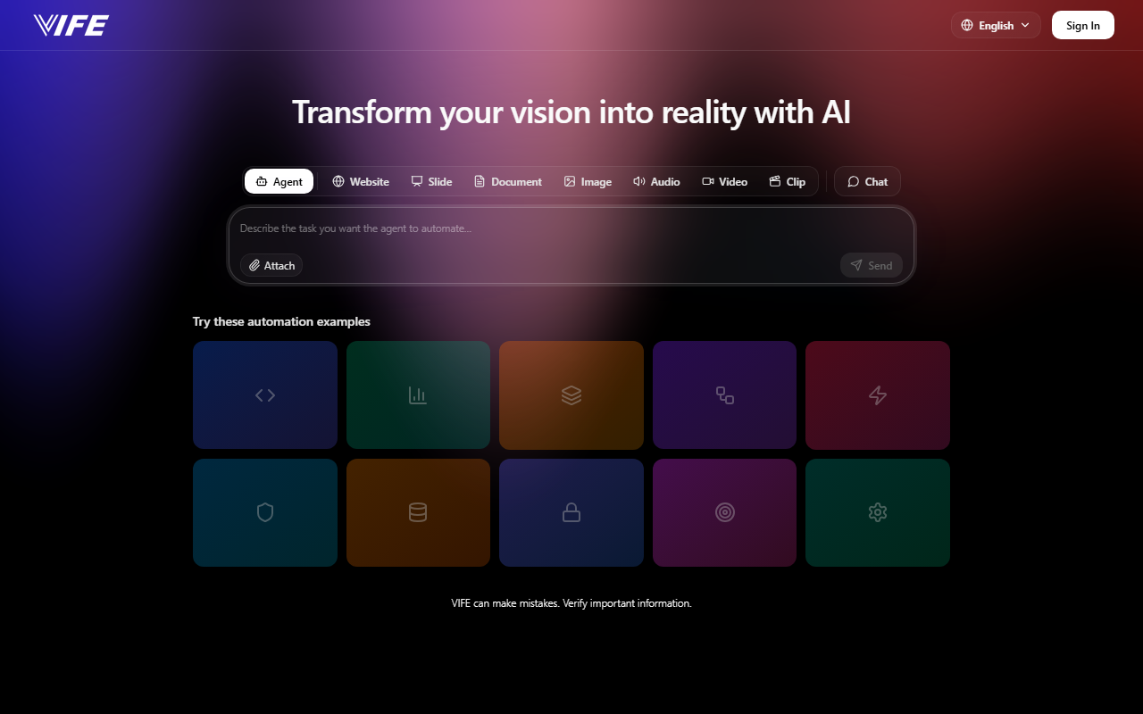 VIFE screenshot