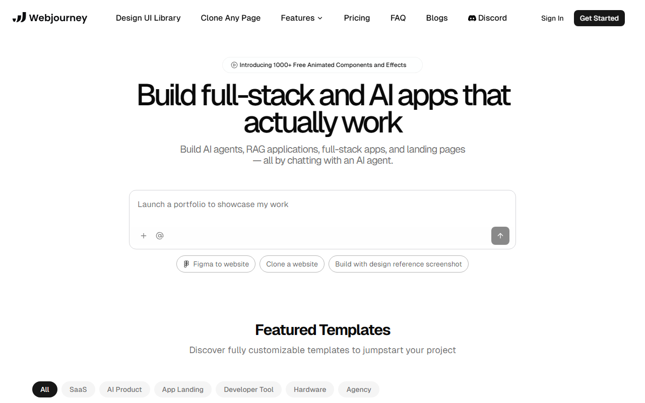 Webjourney screenshot