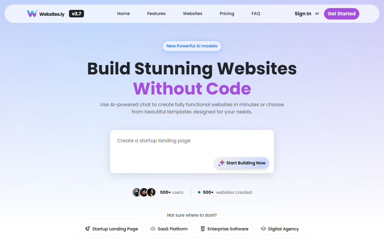 Websites.ly screenshot