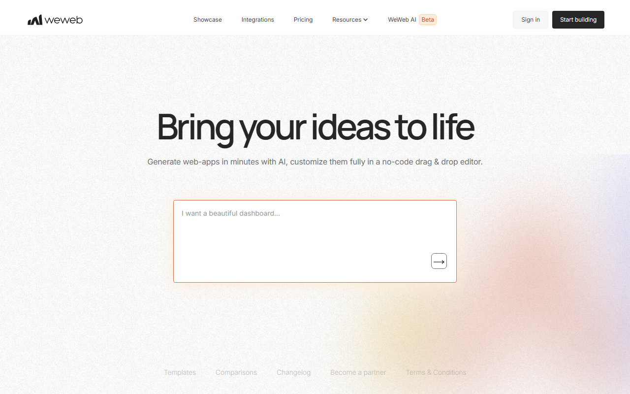 WeWeb screenshot