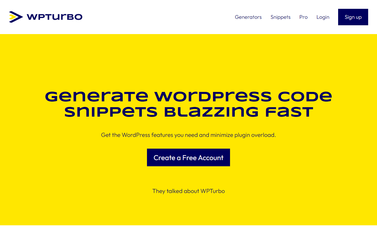 WPTurbo screenshot