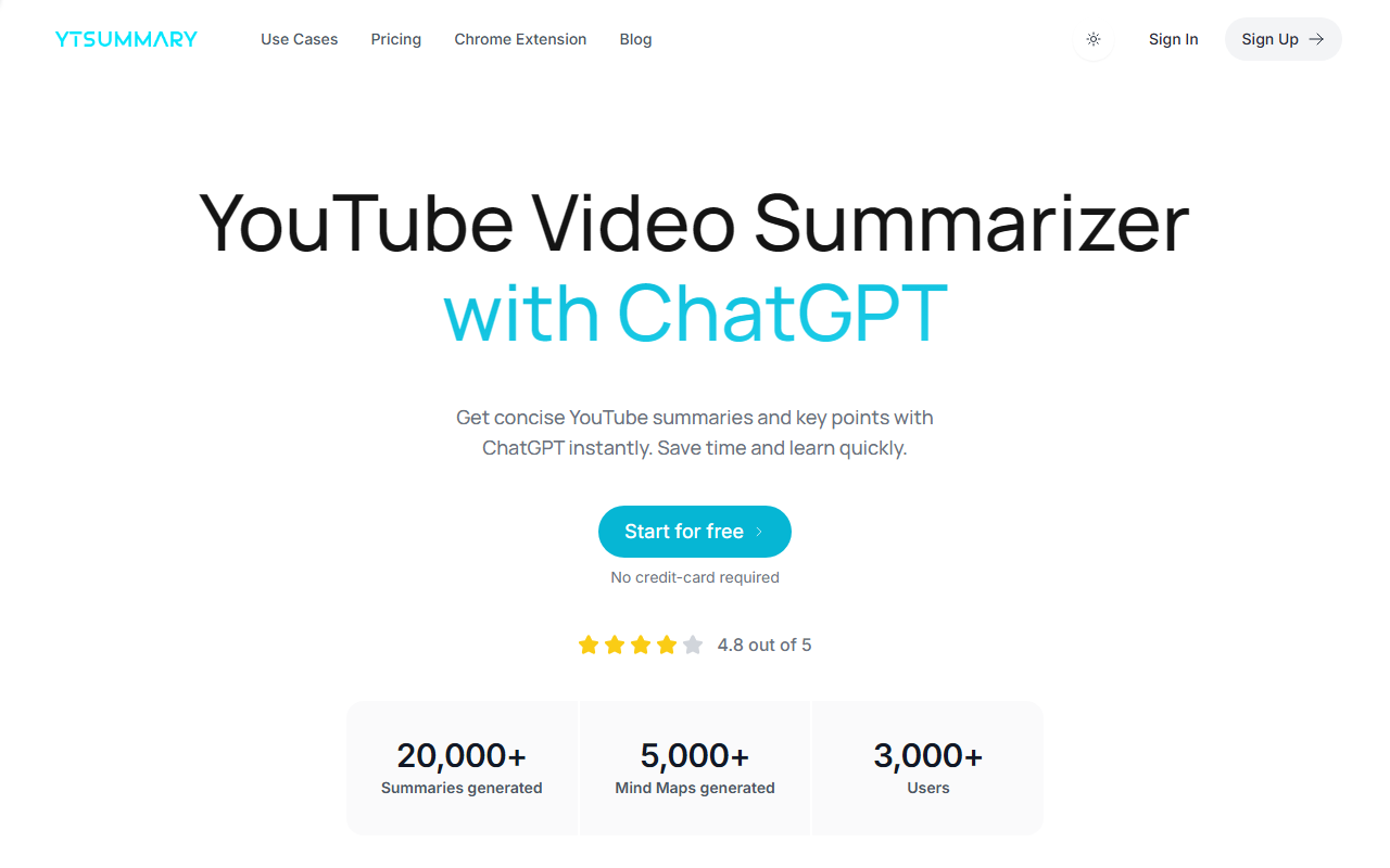 YTSummary screenshot