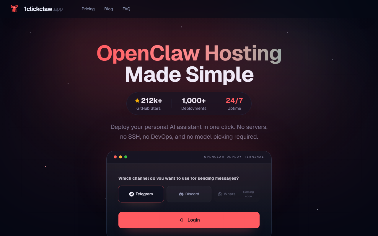 1ClickClaw screenshot