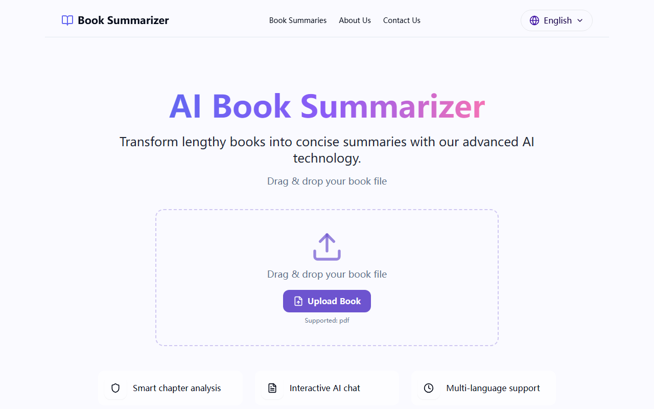 AI Book Summarizer screenshot