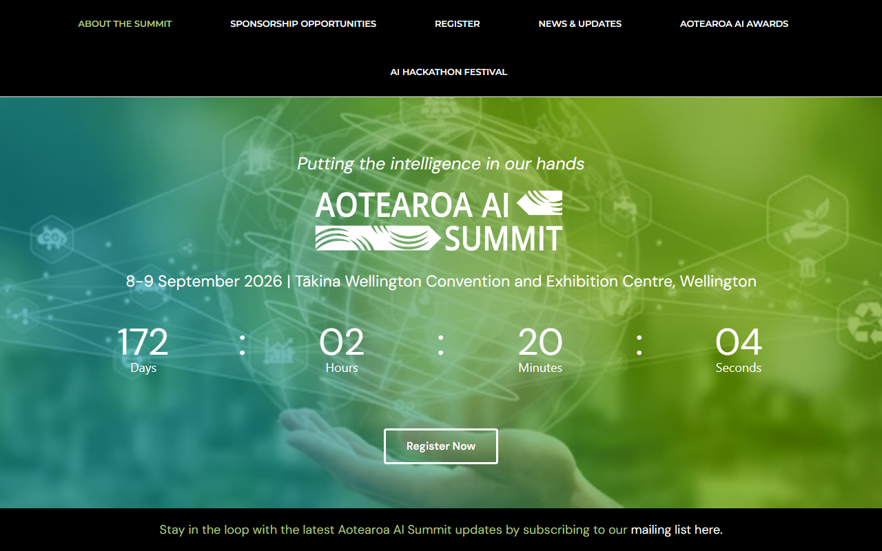 Aotearoa AI Summit screenshot
