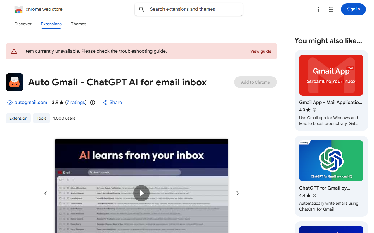 Auto Gmail screenshot