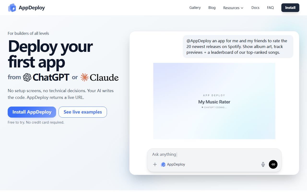 AppDeploy screenshot