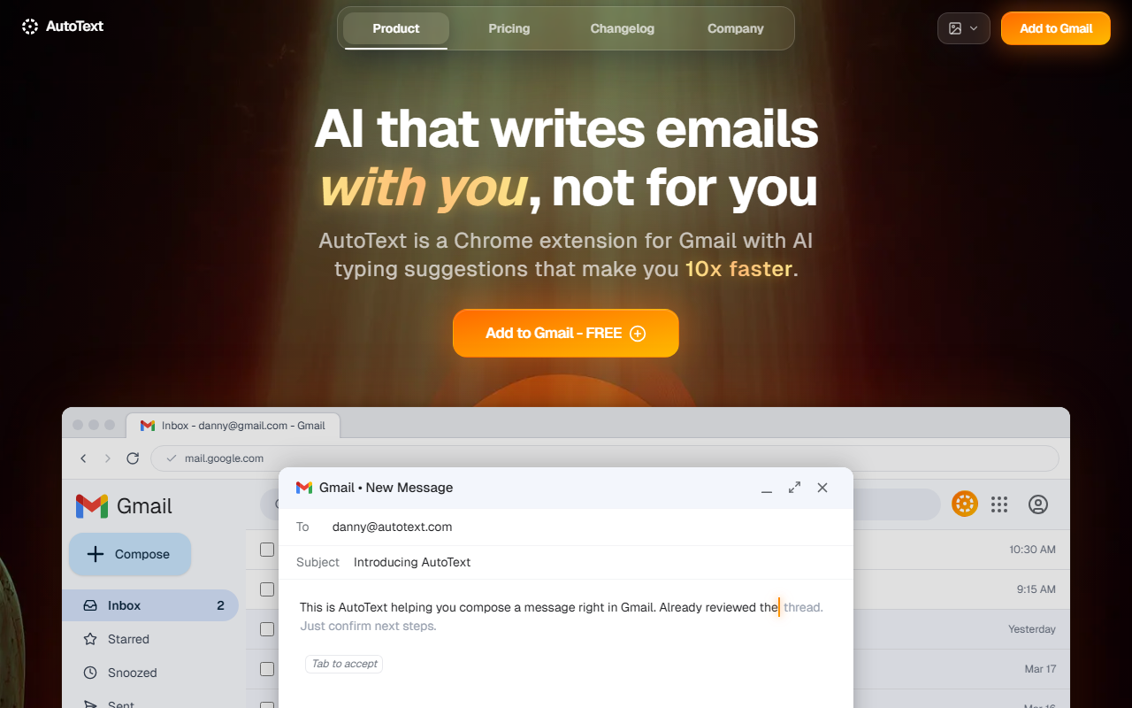 AutoText screenshot