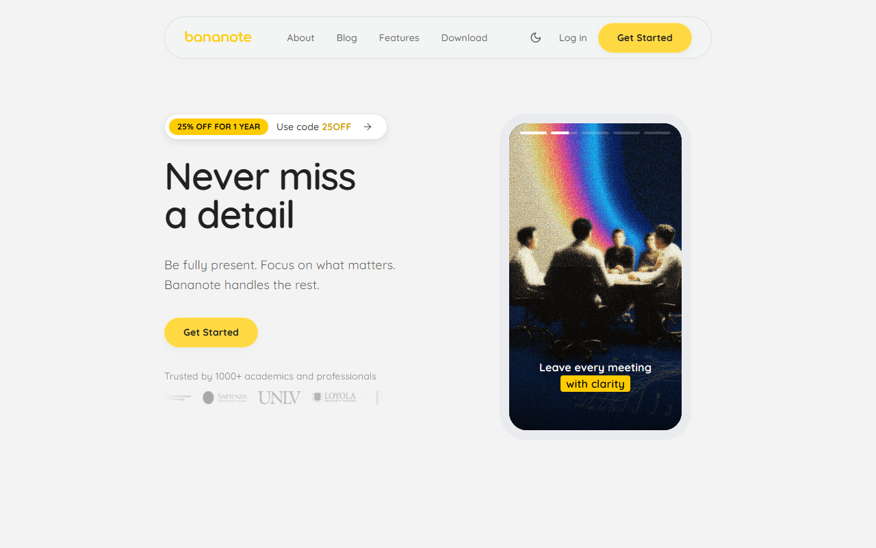 Bananote screenshot