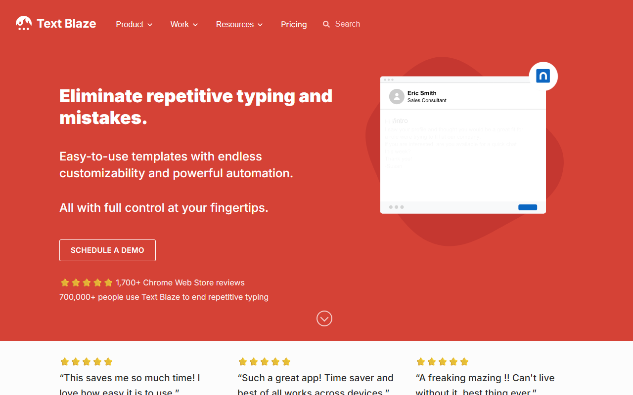 Text Blaze screenshot