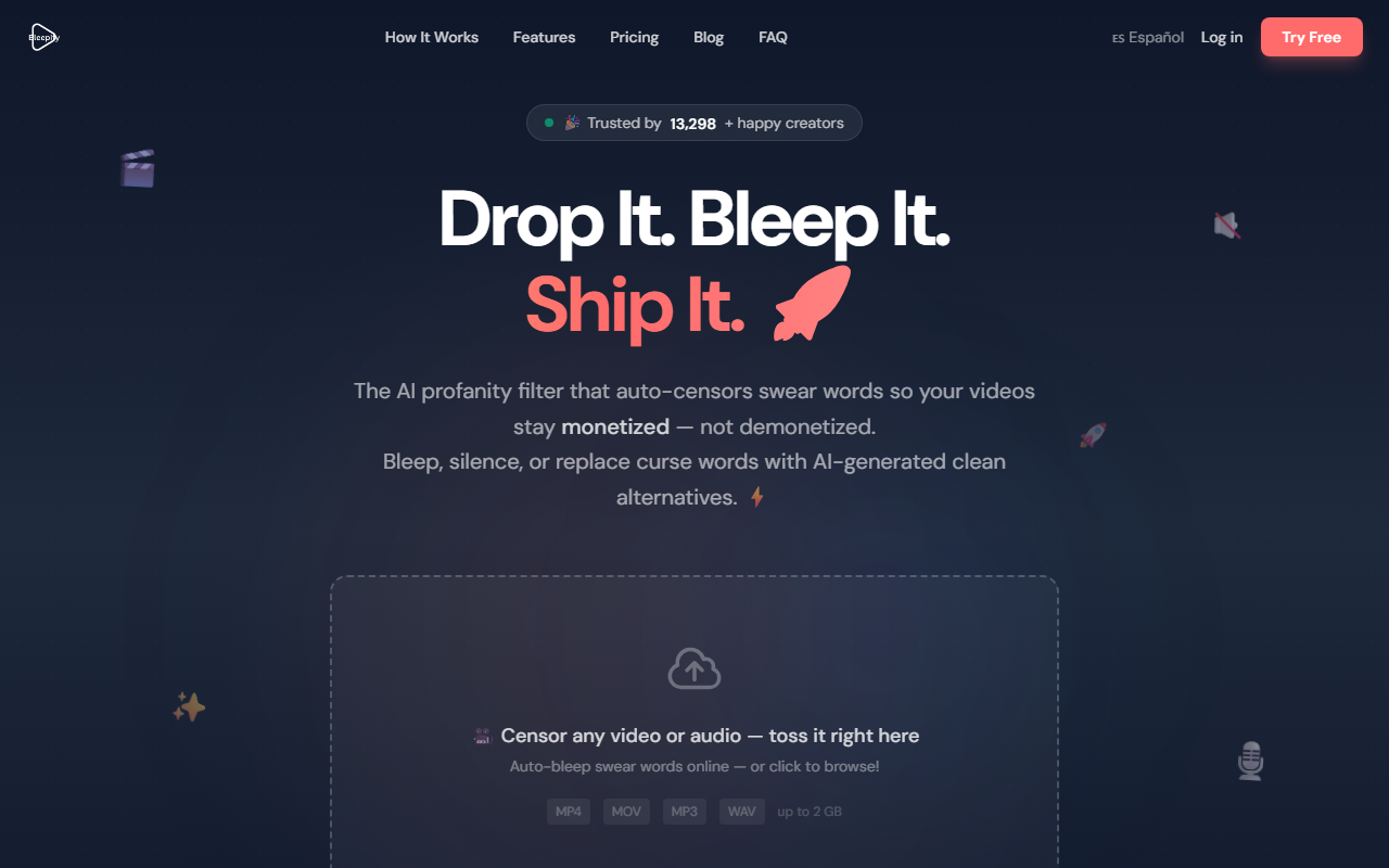Bleepify screenshot