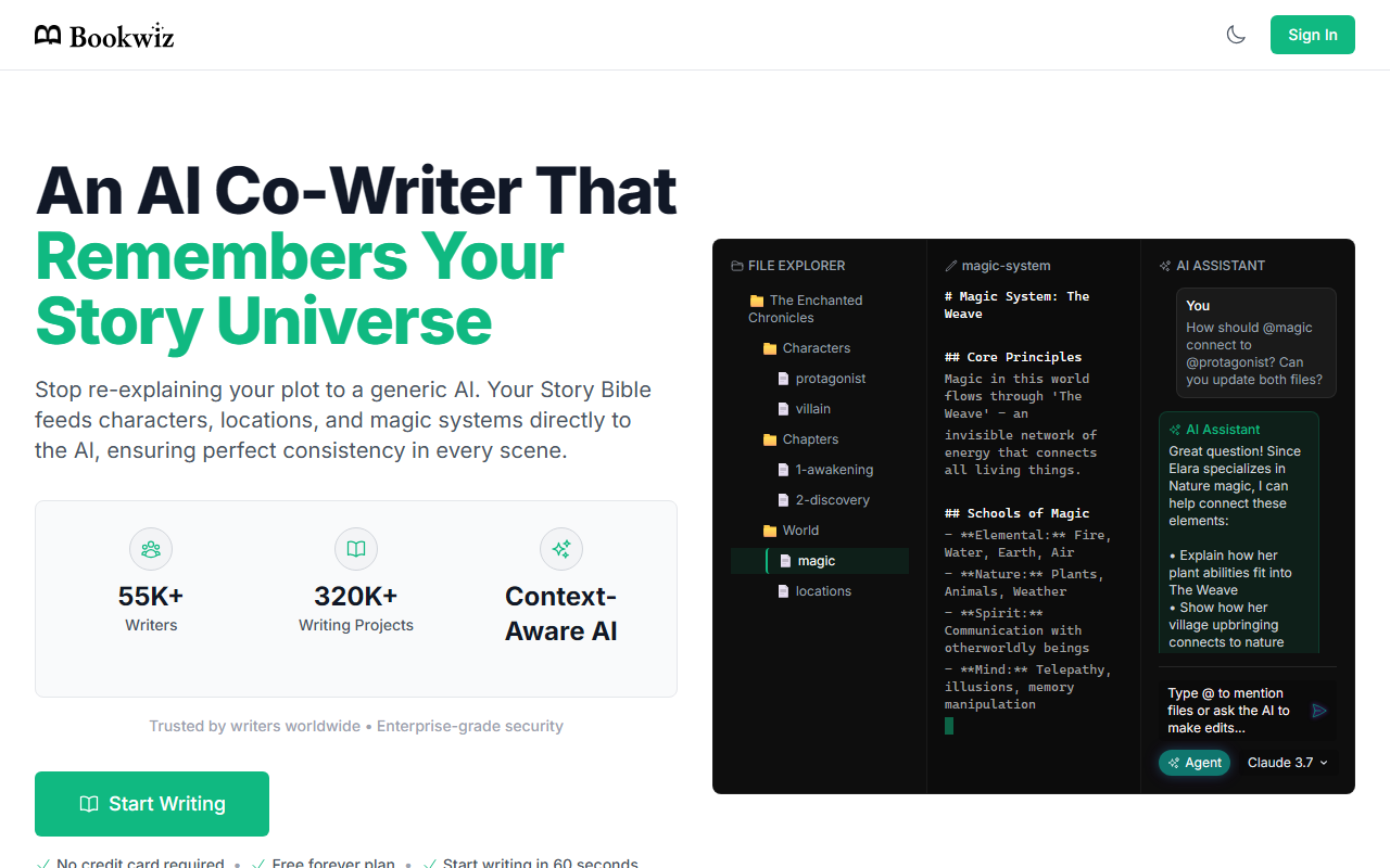 Bookwiz screenshot