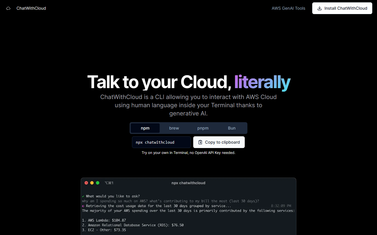 ChatWithCloud screenshot