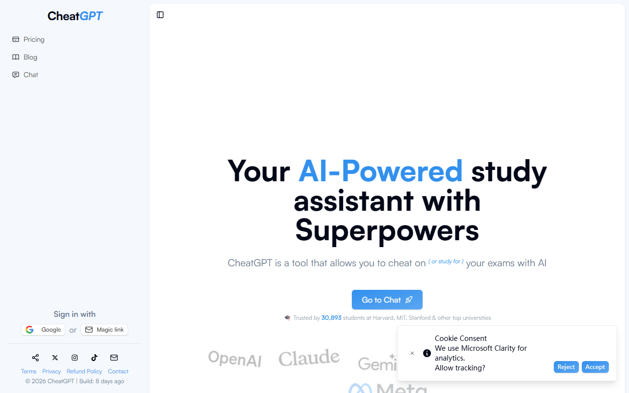 CheatGPT screenshot