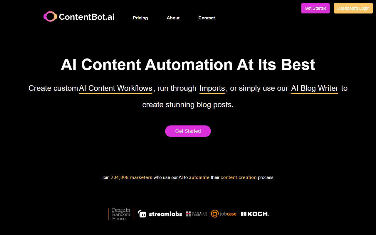 ContentBot screenshot