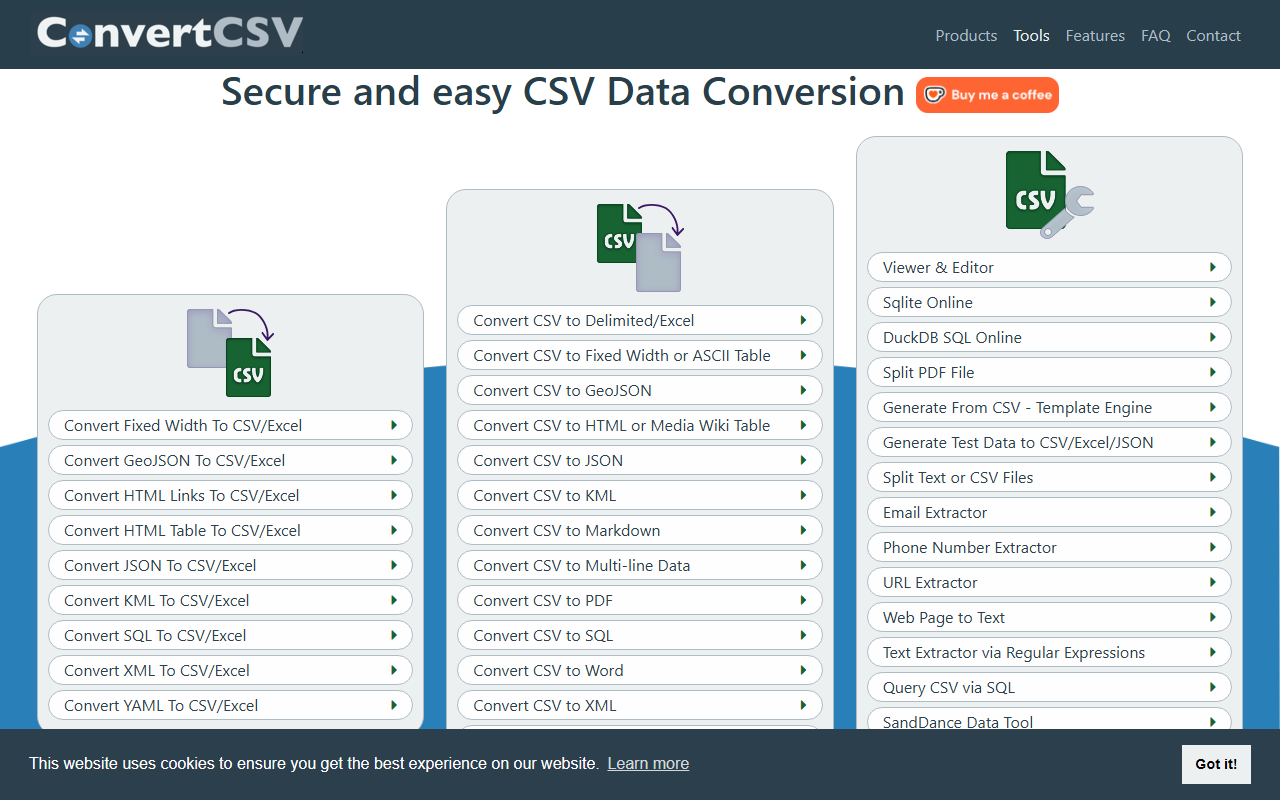 ConvertCSV screenshot