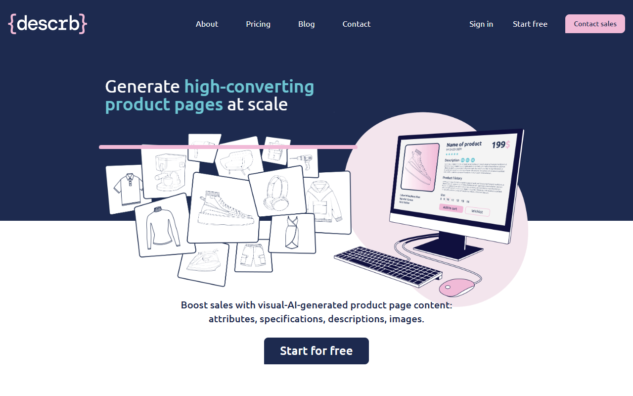 Descrb screenshot