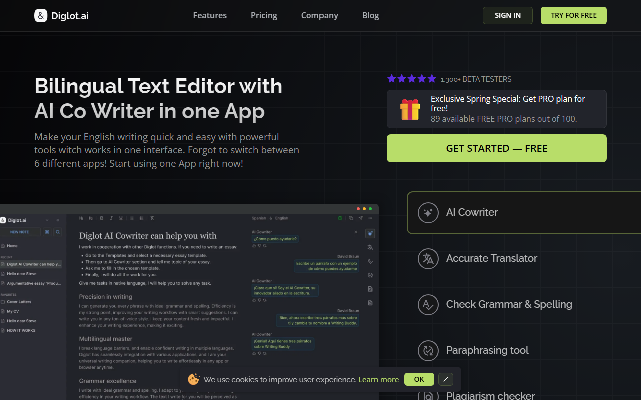 Diglot screenshot