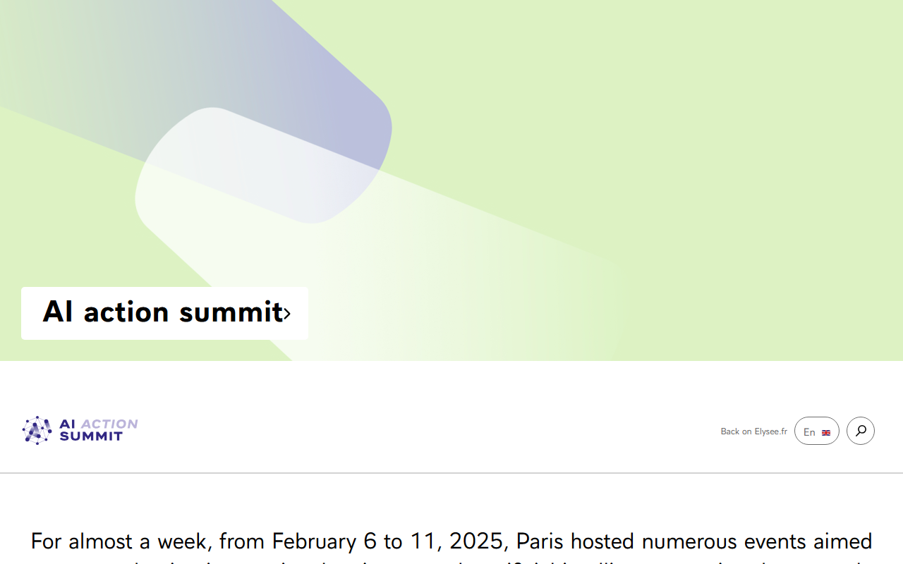 Elysee.fr screenshot