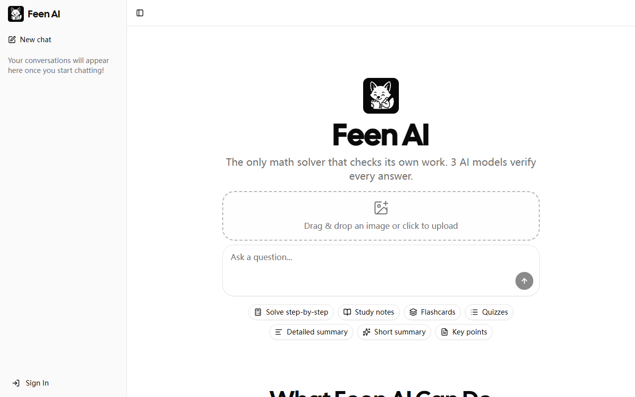 Feen AI screenshot