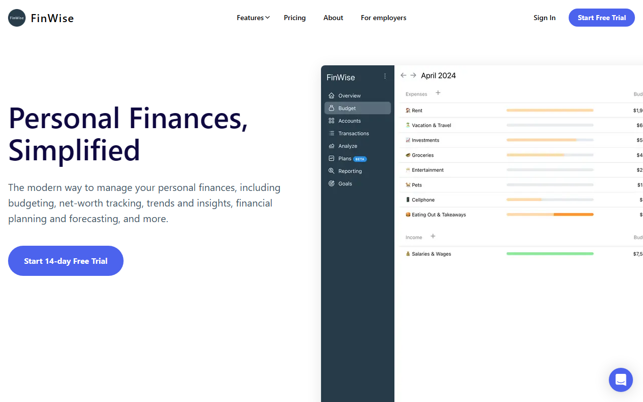 FinWise screenshot