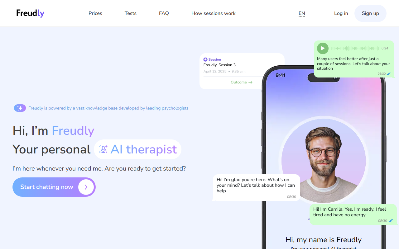 Freudly screenshot