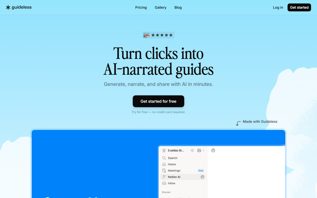 Guideless screenshot