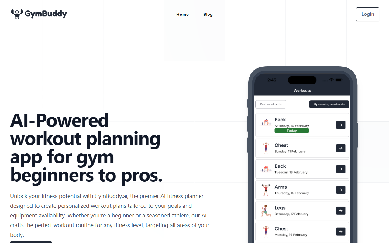 GymBuddy.ai screenshot