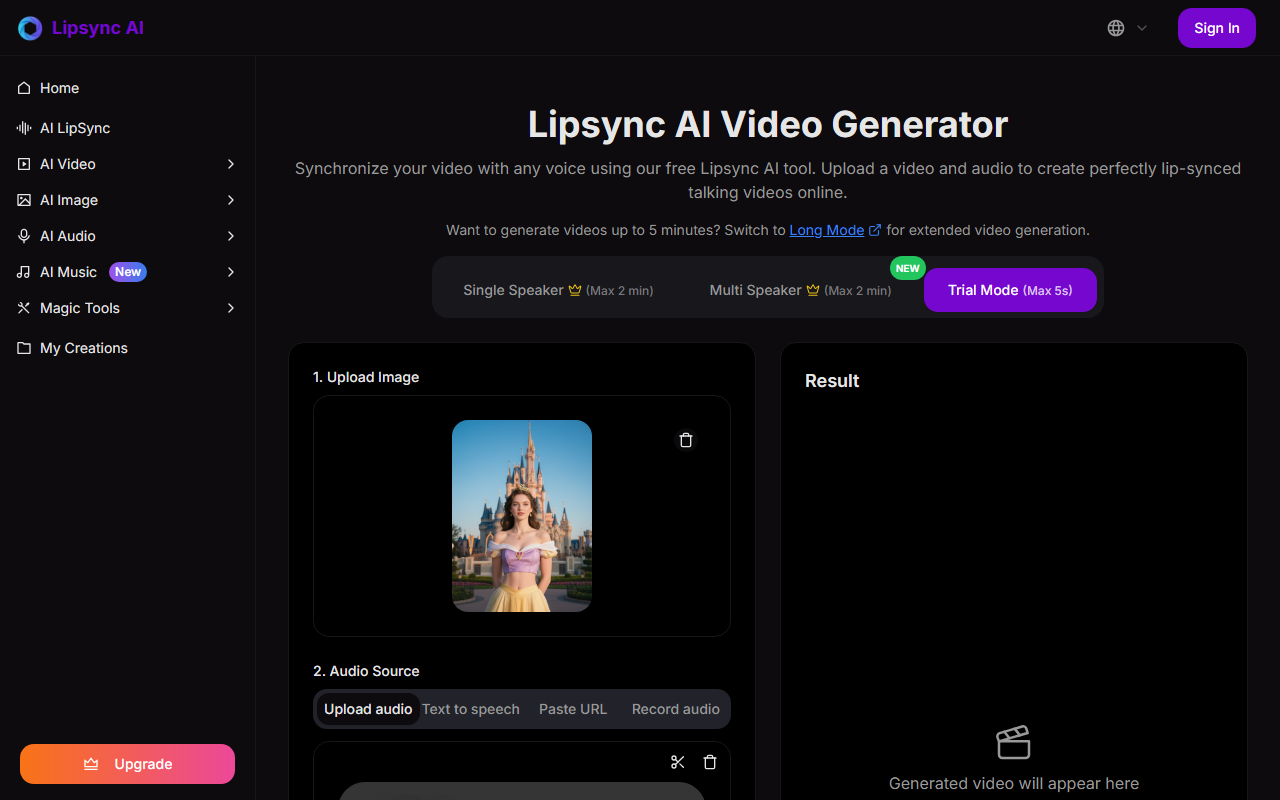 Lipsync AI screenshot