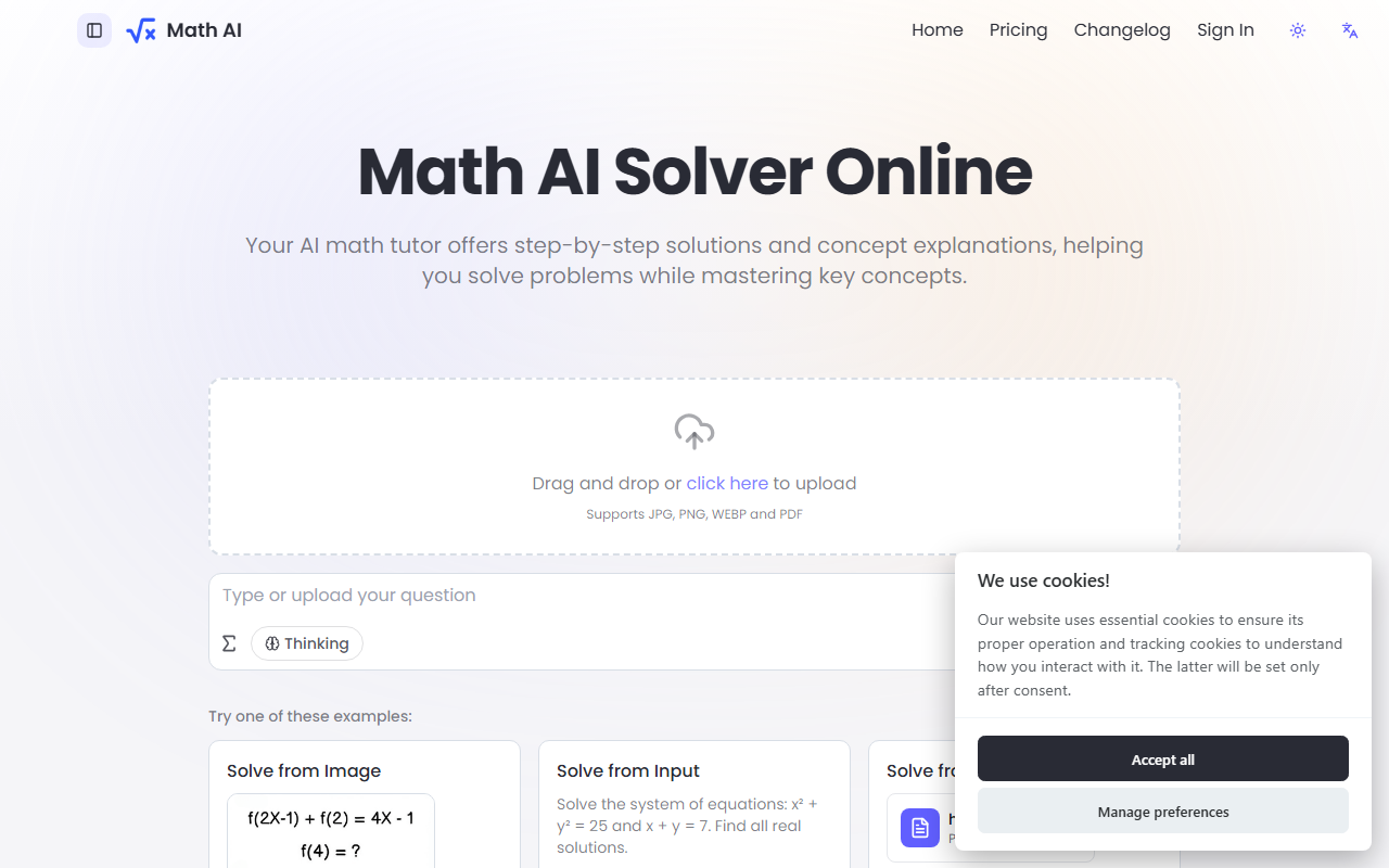 Math-GPT screenshot