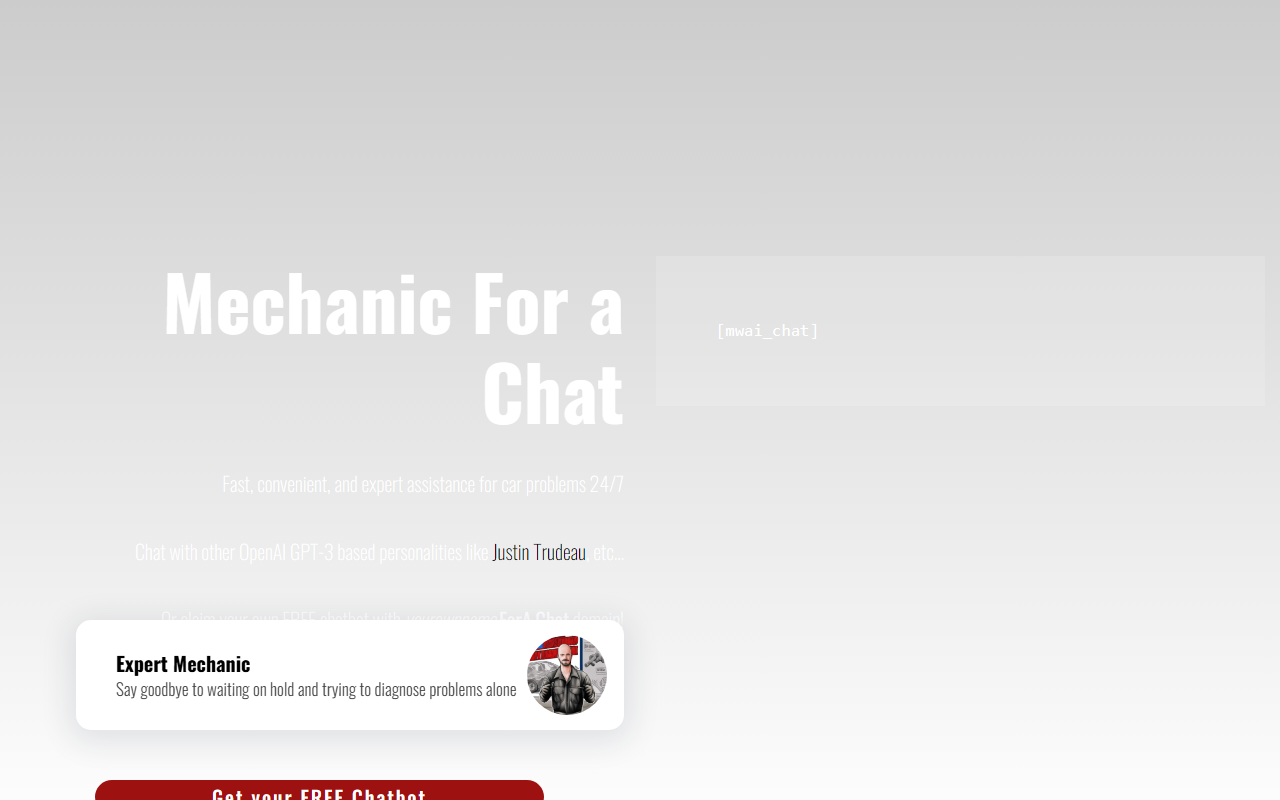 Mechanic For A Chat screenshot