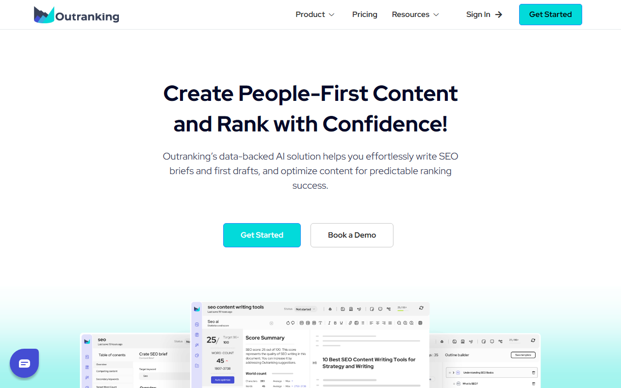 Outranking screenshot