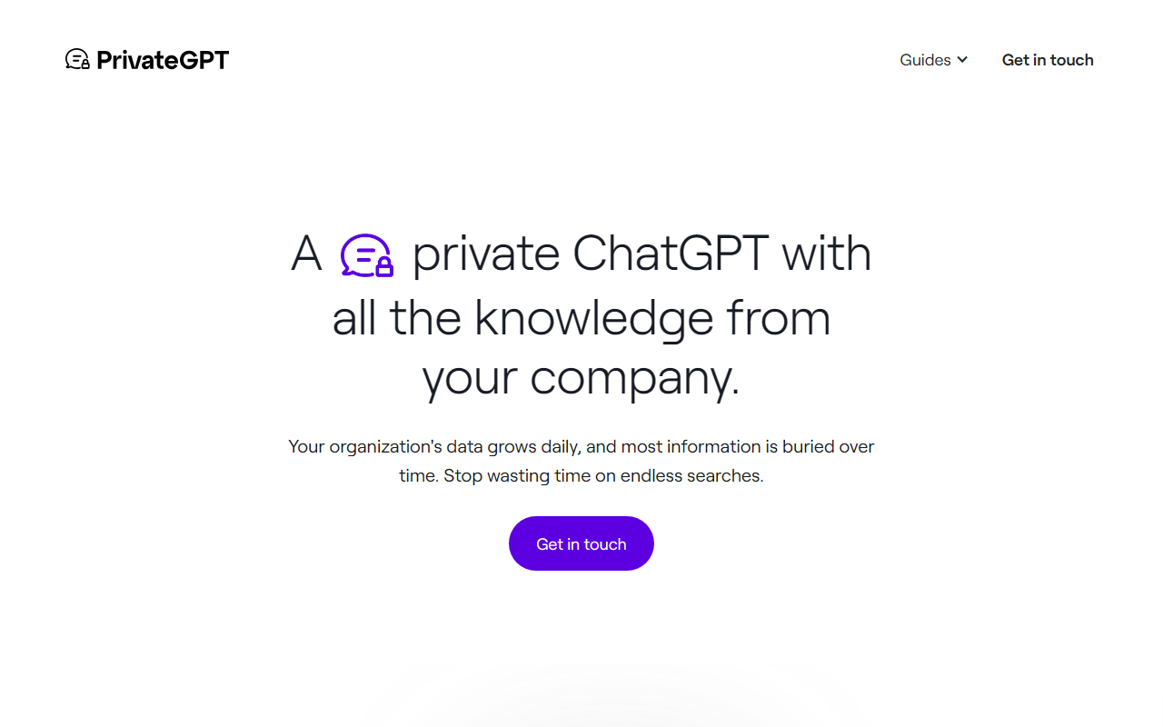 PrivateGPT screenshot