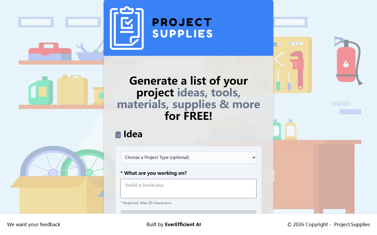 Project.Supplies screenshot