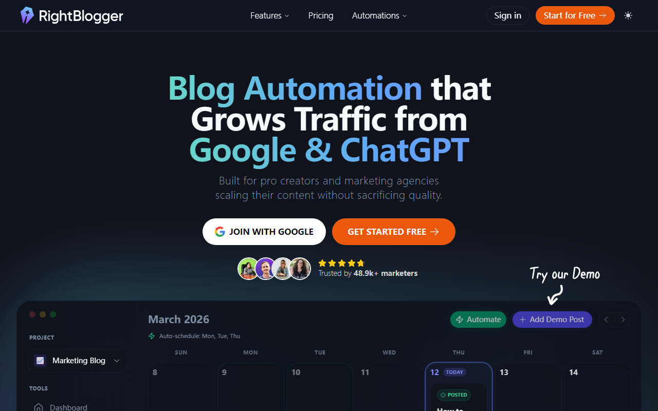 RightBlogger screenshot