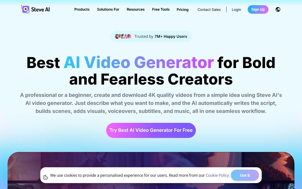 Steve AI screenshot
