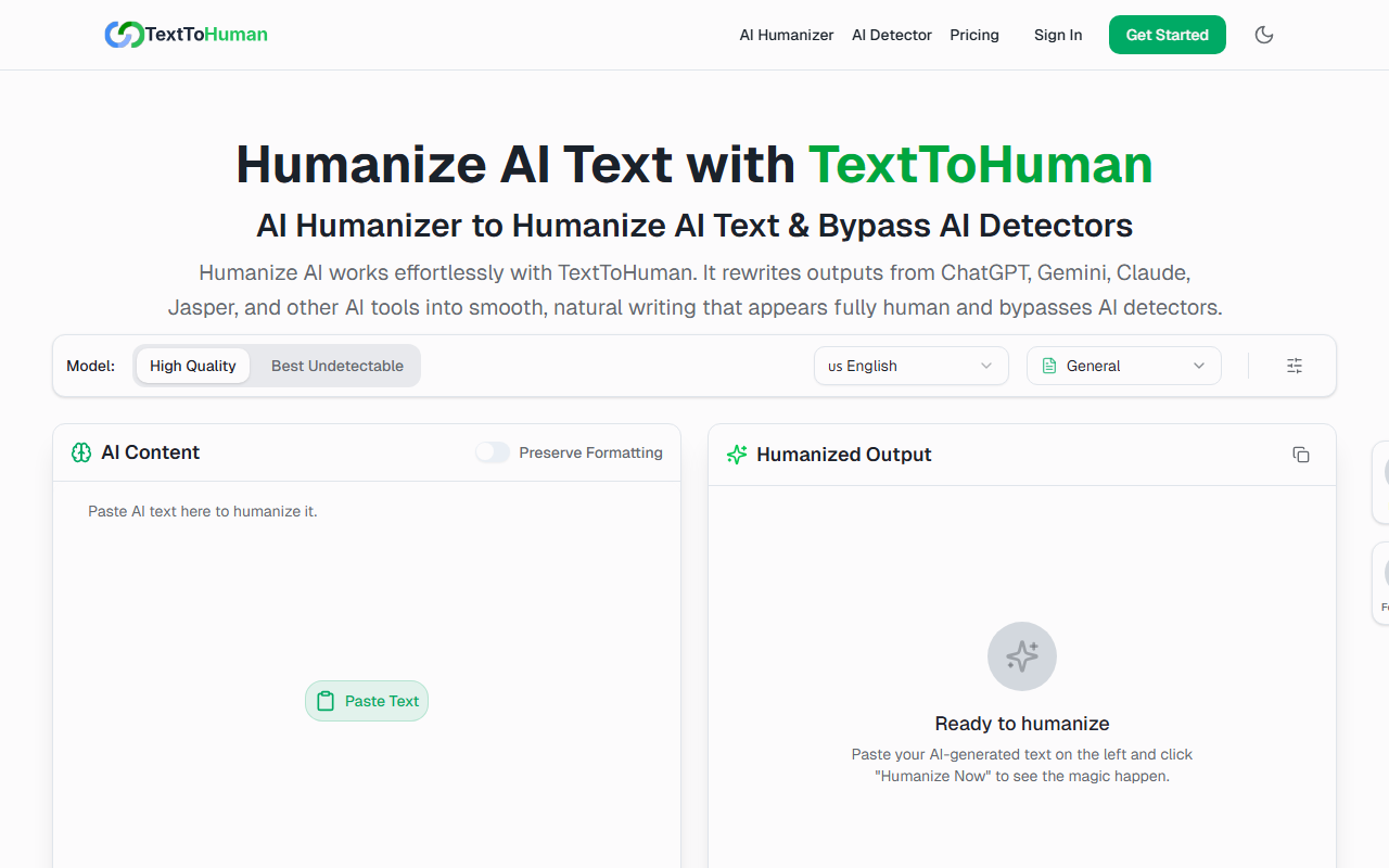 TextToHuman screenshot
