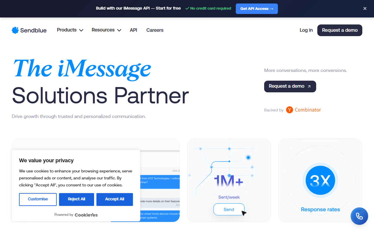 Sendblue screenshot