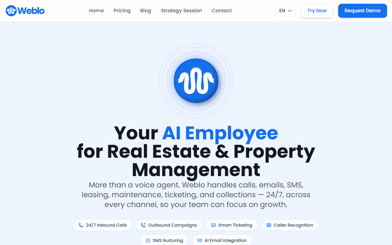 Weblo AI screenshot