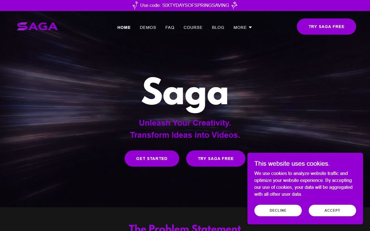 Saga screenshot