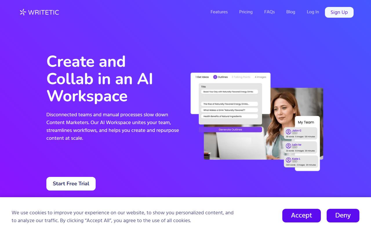 Writetic screenshot